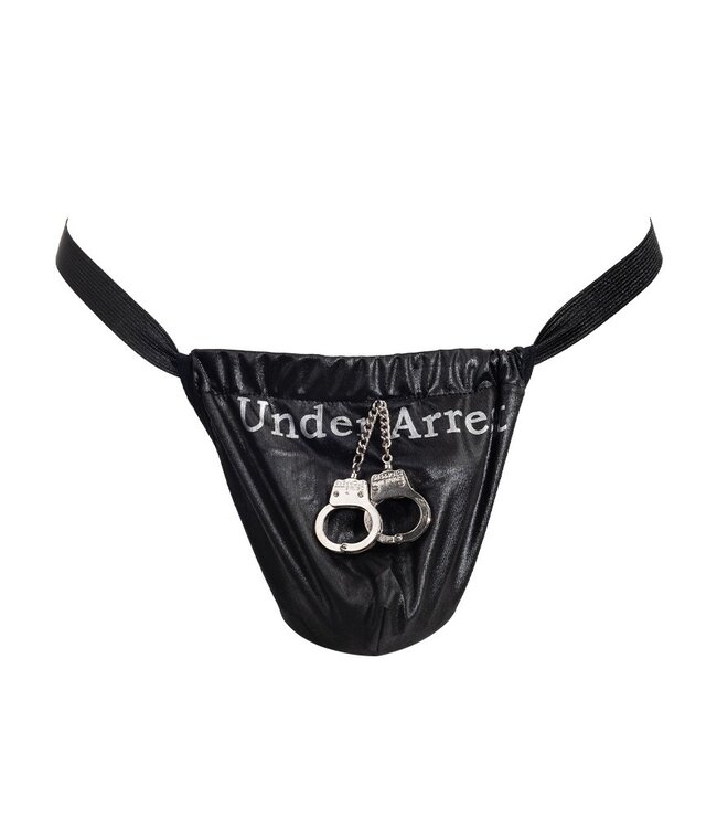 Amorable by Rimba - String met tekst - One Size - Zwart