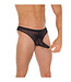 Rimba Amorable by Rimba - Doorzichtige string met tuit - One Size - Zwart