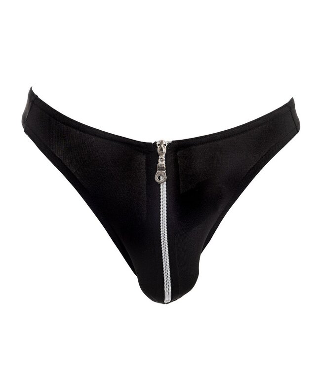 Amorable by Rimba - String met ritssluiting - One Size - Zwart