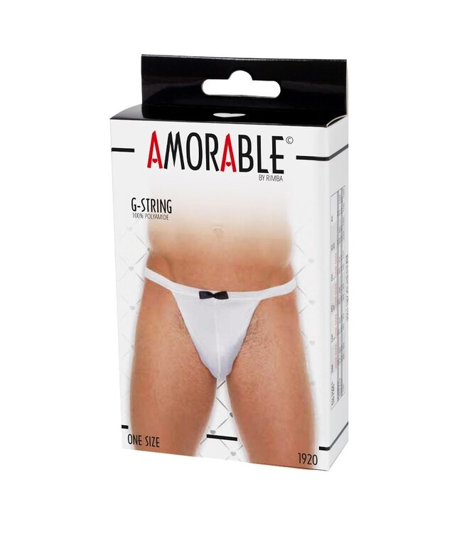 Amorable by Rimba - Rokkostuum string - One Size - Wit / Zwart