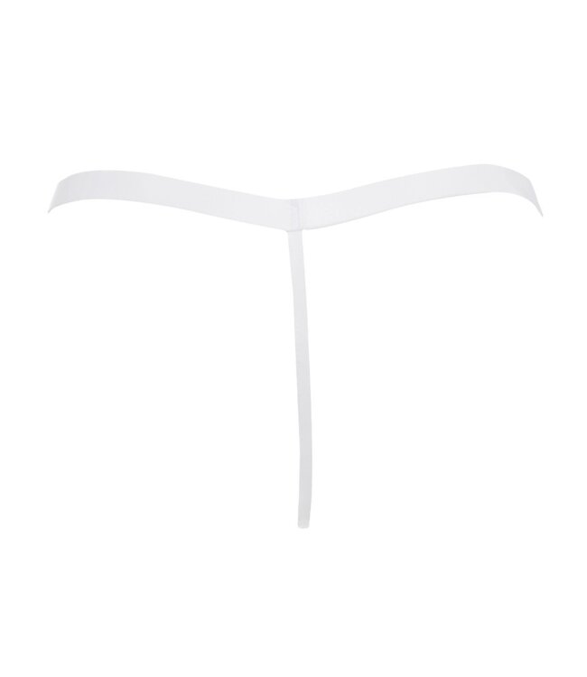 Amorable by Rimba - Doorzichtige string met ritssluiting - One Size - Wit