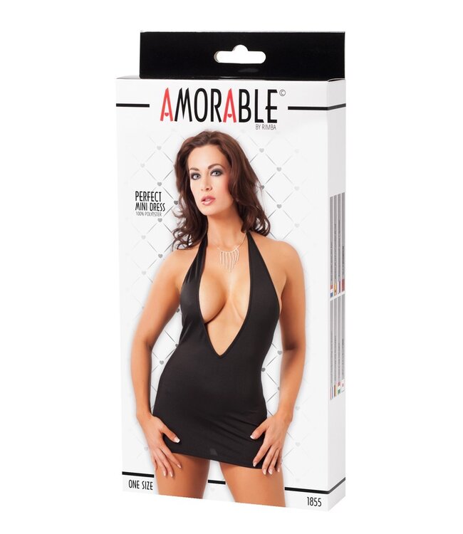 Amorable by Rimba - Mini Jurk -  One Size - Zwart