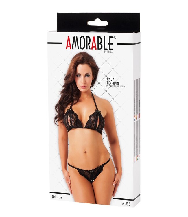 Amorable by Rimba - Open Bikini - One Size - Zwart