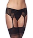 Rimba Amorable by Rimba - Jarretel met G-string en Kousen - One Size - Zwart