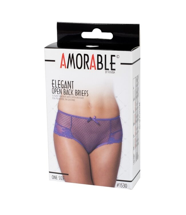 Amorable by Rimba - Slip met Open Achterkant - One Size - Paars