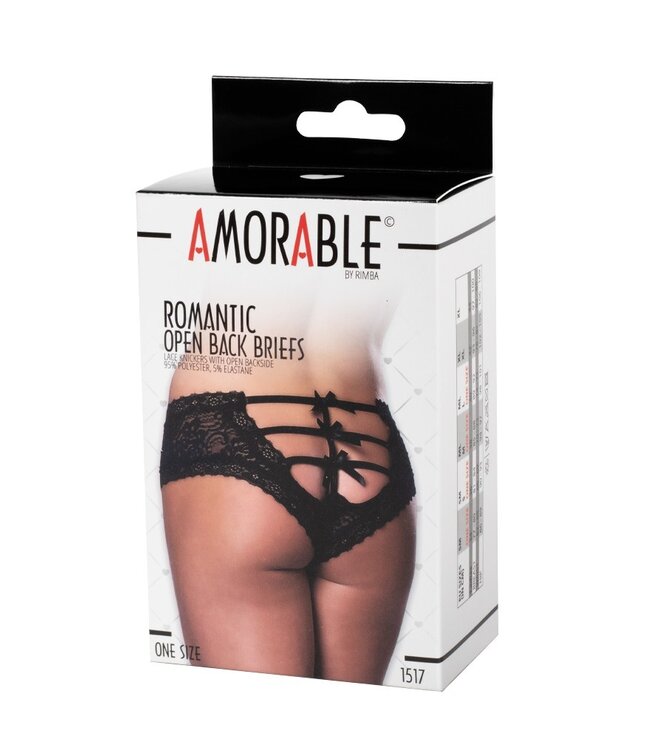 Amorable by Rimba - Open Slip - One Size - Zwart