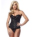 Rimba Amorable by Rimba - Veter Corset met G-string - Zwart