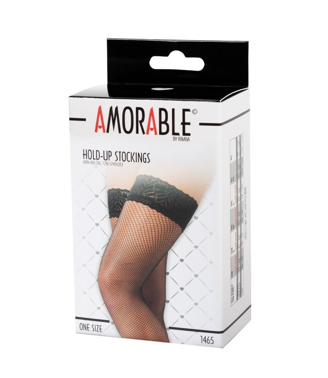 Amorable by Rimba - Hold-Up Netkousen - One Size - Zwart