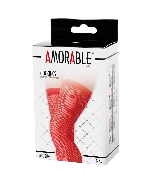 Amorable by Rimba - Netkousen - One Size - Rood