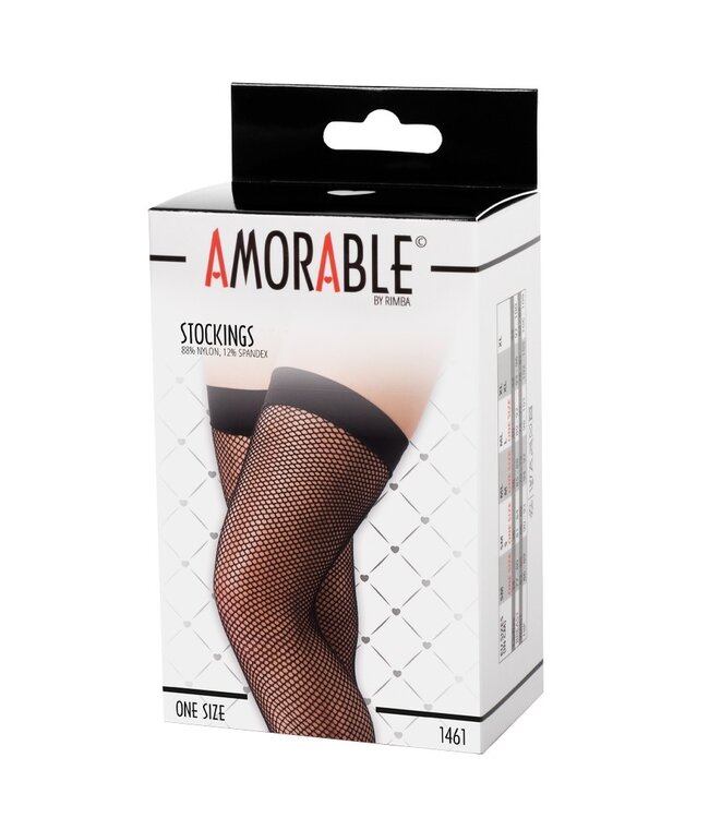 Amorable by Rimba - Netkousen - One Size - Zwart