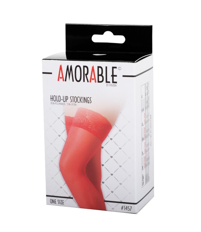 Amorable by Rimba - Hold-Up Kousen - One Size - Rood