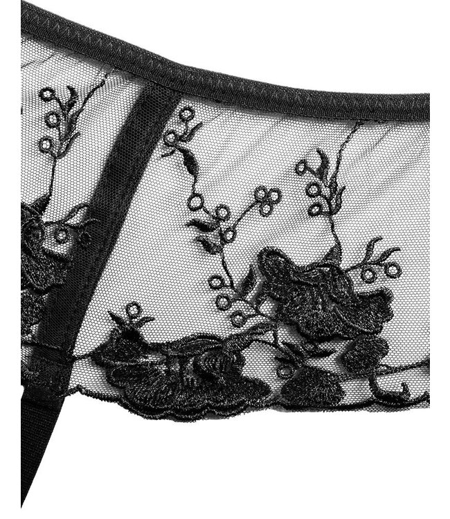 Amorable by Rimba - Jarretelgordel met Kousen - One Size - Zwart