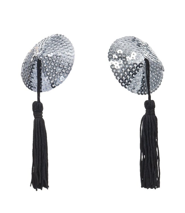 Amorable by Rimba - Tepelbedekkers met Franjes - Zilverkleurig