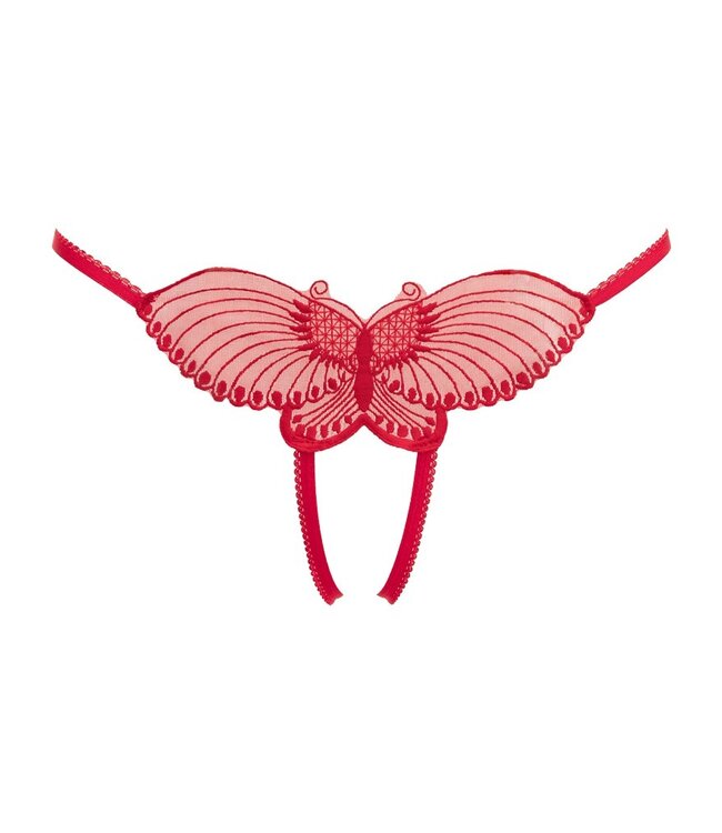 Amorable by Rimba - Open Vlinder String - One Size - Rood