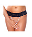 Rimba Amorable by Rimba - G-string met parels - One Size - Zwart
