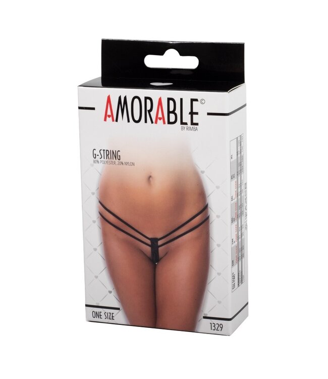 Amorable by Rimba - G-string - One Size - Zwart