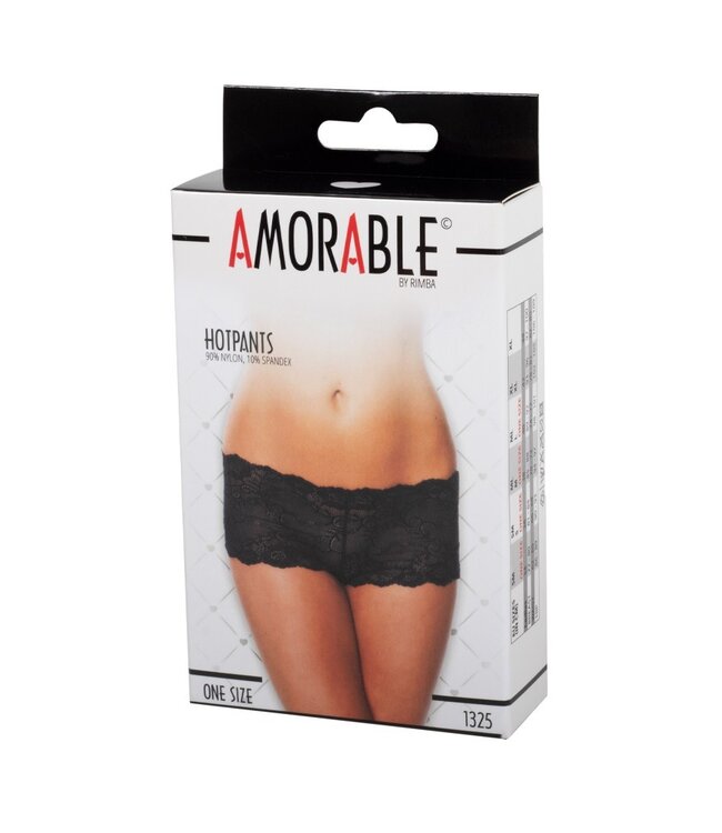 Amorable by Rimba - Hotpants - One Size - Zwart
