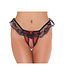 Rimba Amorable by Rimba - Open String - One Size - Zwart / Rood