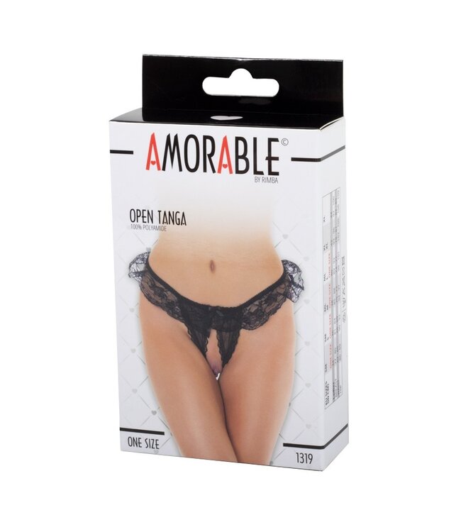 Amorable by Rimba - Open String - One Size - Zwart