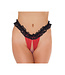 Rimba Amorable by Rimba - Open String - One Size - Zwart / Rood