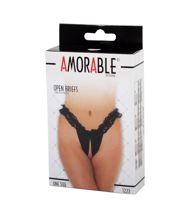 Amorable by Rimba - Open String - One Size - Zwart