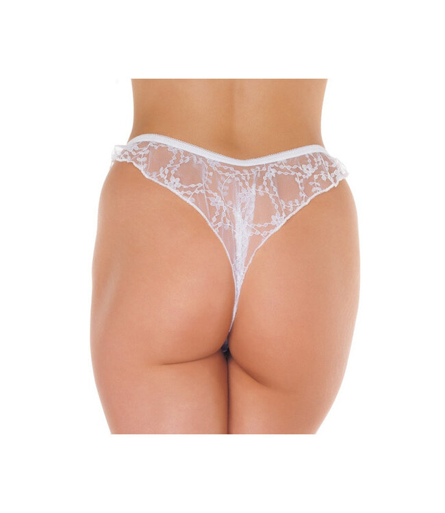 Amorable by Rimba - Open Brazilian Slip - One Size - Wit