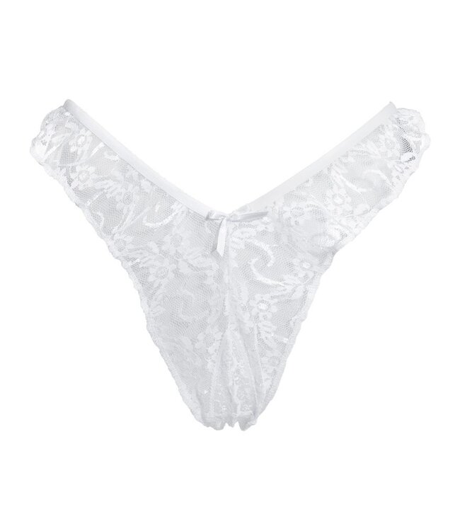 Amorable by Rimba - Open Brazilian Slip - One Size - Wit