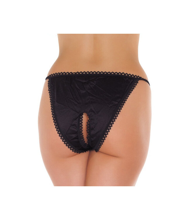 Amorable by Rimba - Open Tanga - One Size - Zwart