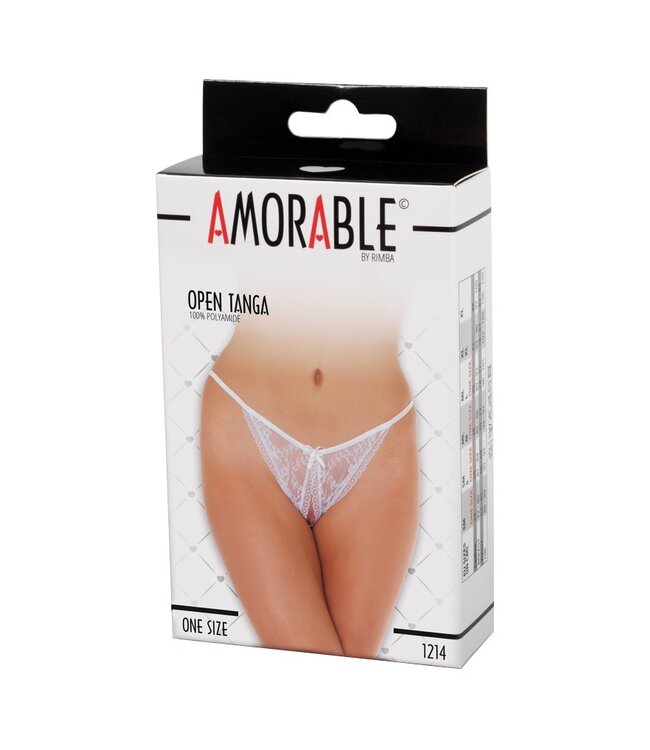 Amorable by Rimba - Open Tanga - One Size - Wit