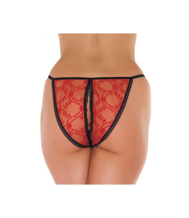 Amorable by Rimba - Open Tanga - One Size - Rood