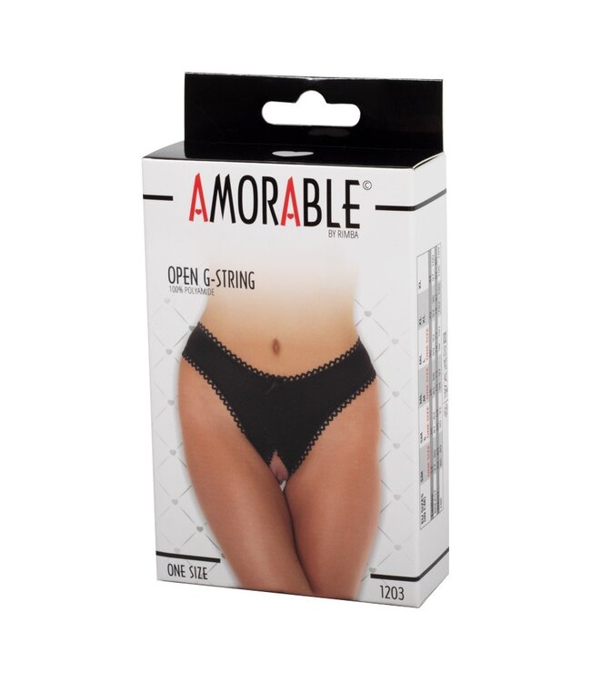 Amorable by Rimba - Open String - One Size - Zwart