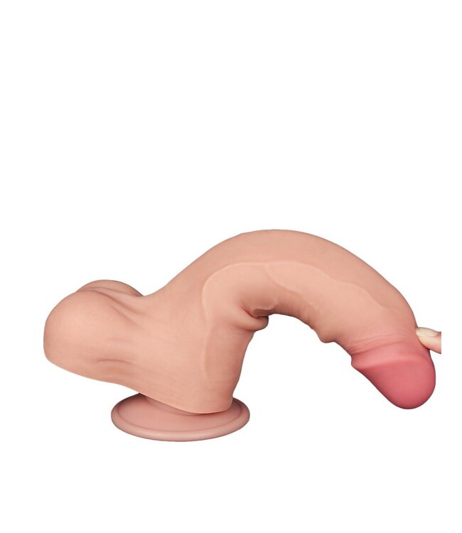 LoveToy - Aftrekbare dildo 22 cm (Ø 4.3 cm) - Nude