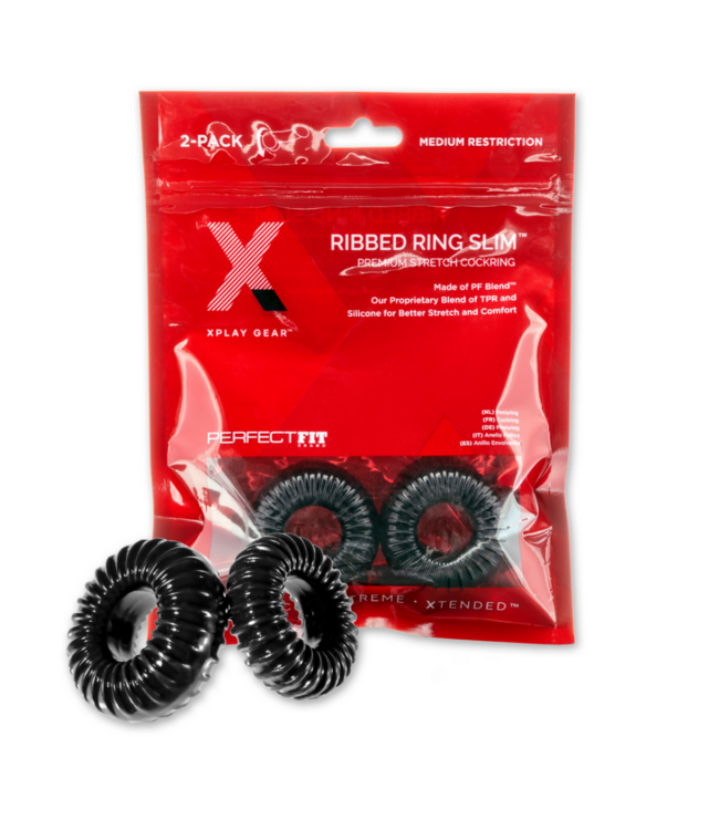 PF Blend Premium Stretch Ribbed Ring - Cockring Set