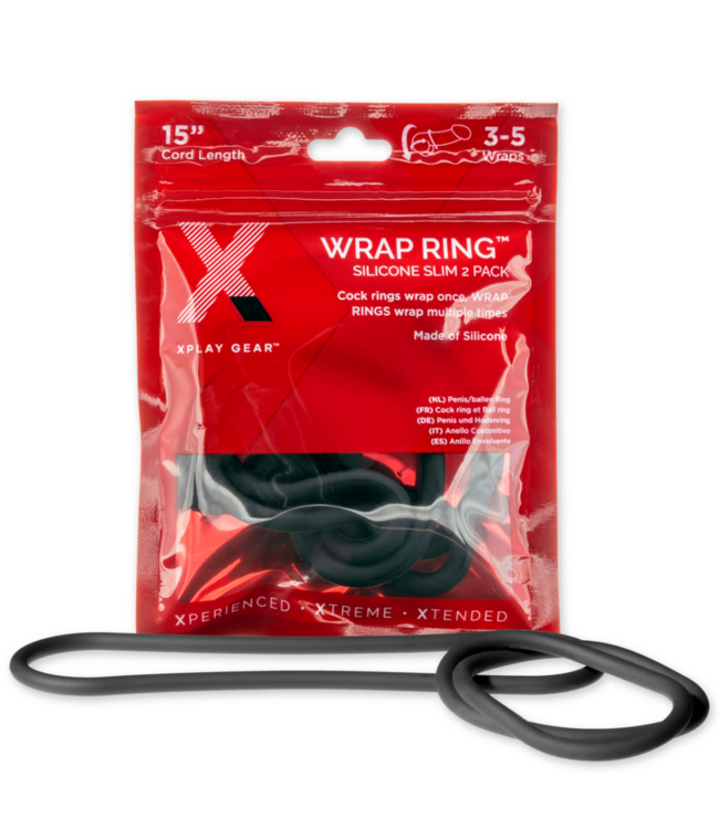 Silicone Slim Wrap Ring - Cockring / Ball Strap - 15 / 38 cm