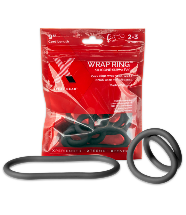 Silicone Slim Wrap Ring - Cockring / Ball Strap - 9 / 22 cm