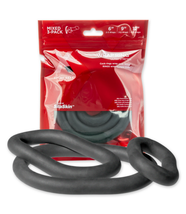 Ultra Wrap Ring - Cockring 2-Pack - 2 Pieces - 6.9 en 12 / 17,5 cm en 30 cm