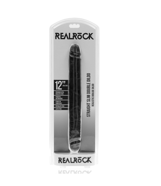 RealRock by Shots Slim Double Ended Dong 12 / 30,5 cm - Black