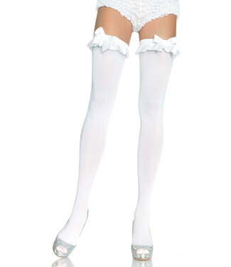 Leg Avenue Opaque Thigh Highs With Bow