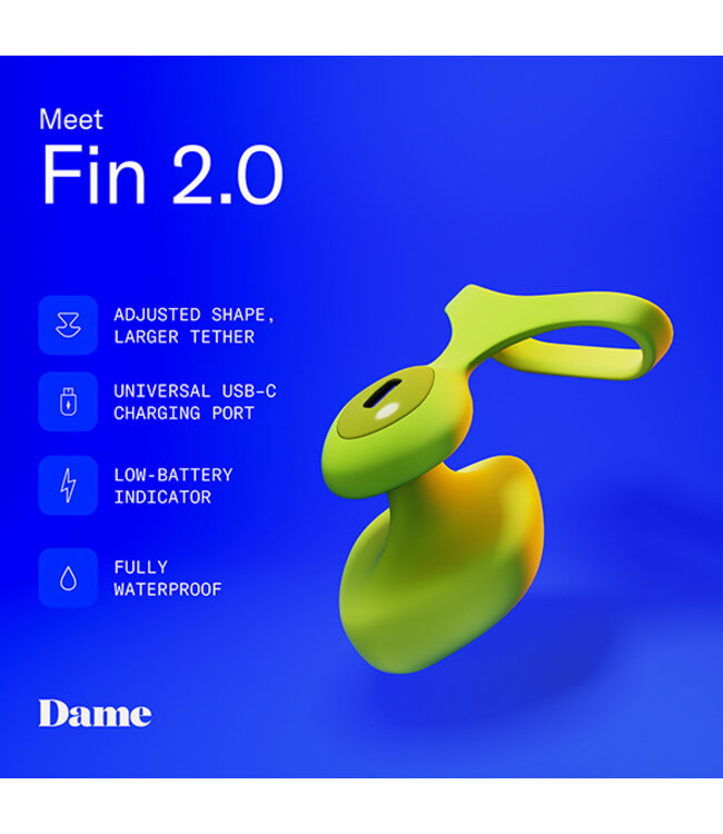 Dame - Fin 2.0 Finger Vibrator Citrus