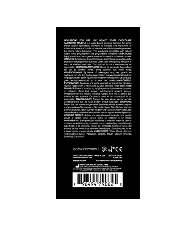 JO - White Chocolate & Raspberry Truffle Sachet 10 ML Black