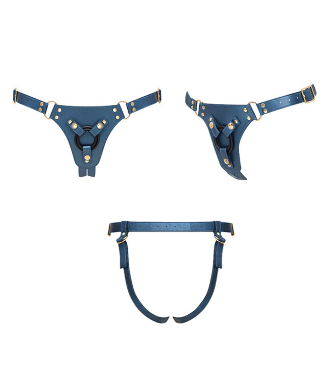 Strap-on-me - Generous harness Blue