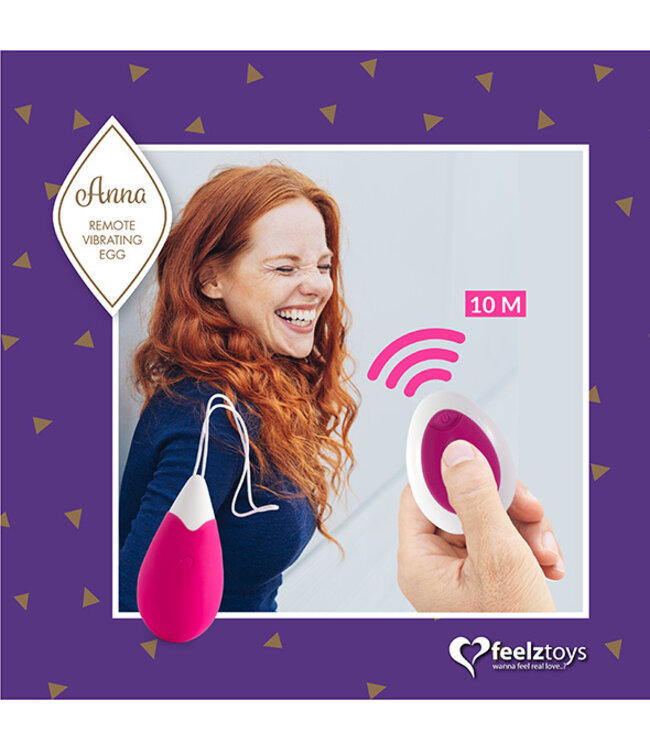 FeelzToys - Anna Vibrerend Ei Remote Donker Roze