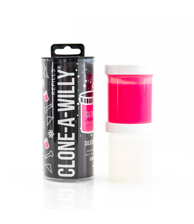 Clone-A-Willy - Refill Glow in the Dark Hot Pink Silicone