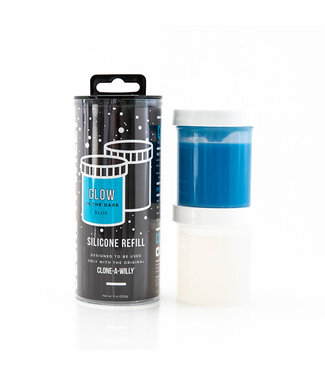 Clone a Willy Clone-A-Willy - Refill Glow in the Dark Blue Silicone