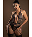 Daring Intimates Naughty Whispers Wetlook and Fishnet Bodysuit