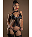 Daring Intimates Naughty Whispers Wetlook Zipper Cami Garter Set