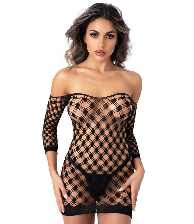 Daring Intimates Deluxe Fence Net Minidress