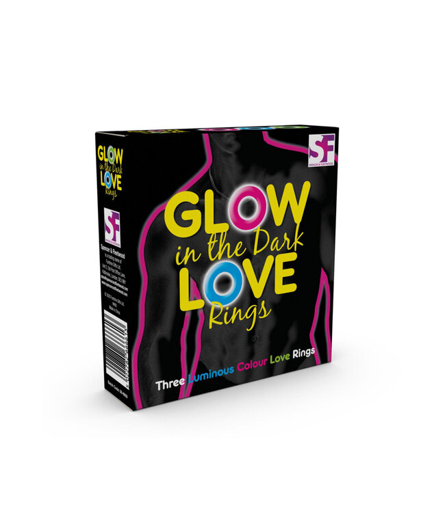 S&F Glow In The Dark Love Rings