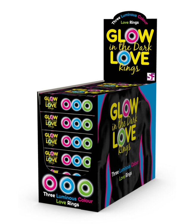 S&F Glow In The Dark Love Rings