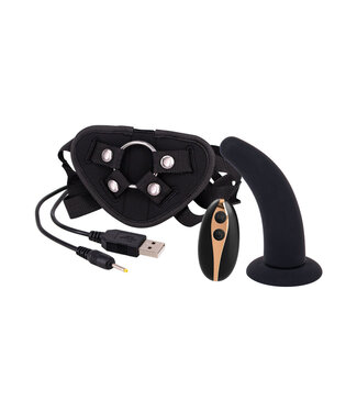 Seven Creations Vibration Dildo Strap-On 5'